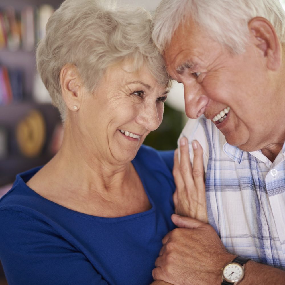 Senior couple still in love